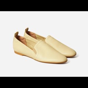Everlane Cream Leather Slip-On Loafers